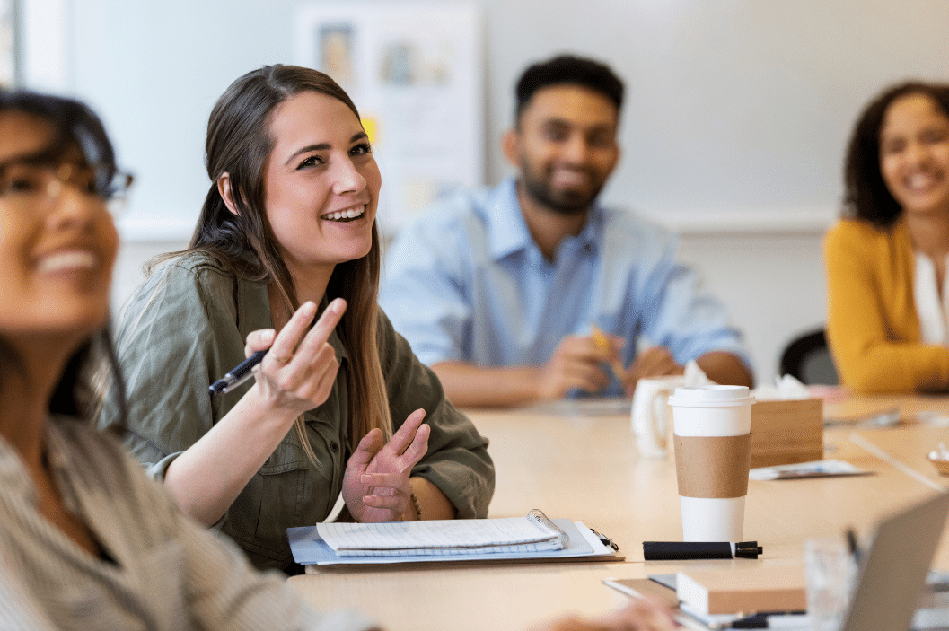 school staff meeting